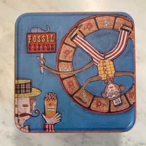 Fossil Tin Watch Box Circus Monkey 2000